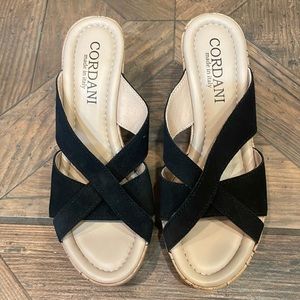 Never worn Cordani black wedge sandals